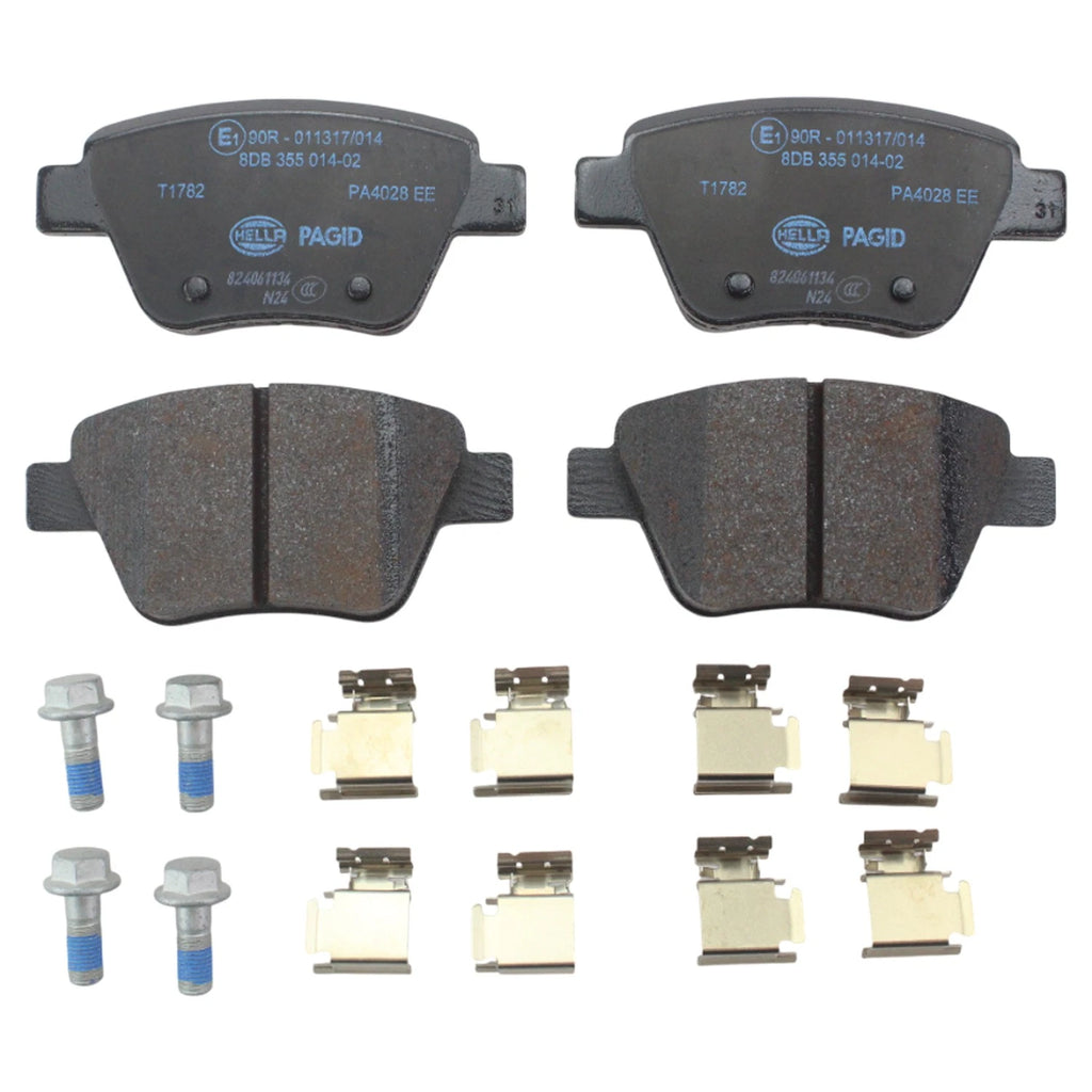 DuraGo Rear Rotors & Low-Met Disc Brake Pads Kit for VW Beetle Golf Jetta