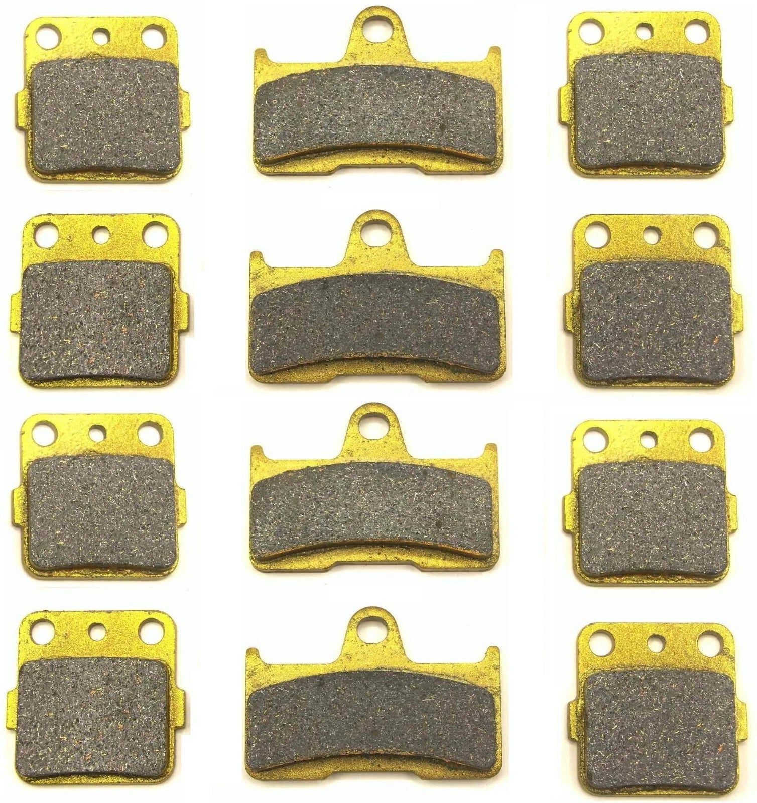 12 Brake Pads for Yamaha Grizzly YFM 660 ATV (2002–2008)