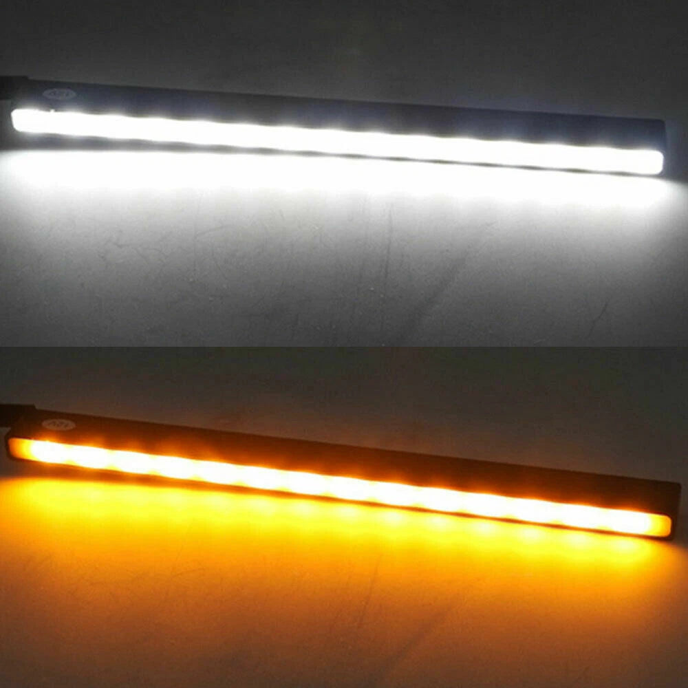 2X LED Switchback White/Amber Fog Lamps for Daytime Running