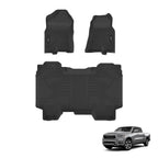 Set of 2 Molded Floor Mats for Dodge Ram 1500 CrewCab (2019–2020) TPE All Weather