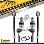 Set of 6 Front Inner & Outer Lower Ball Joints for Nissan Sentra (1995–1999)