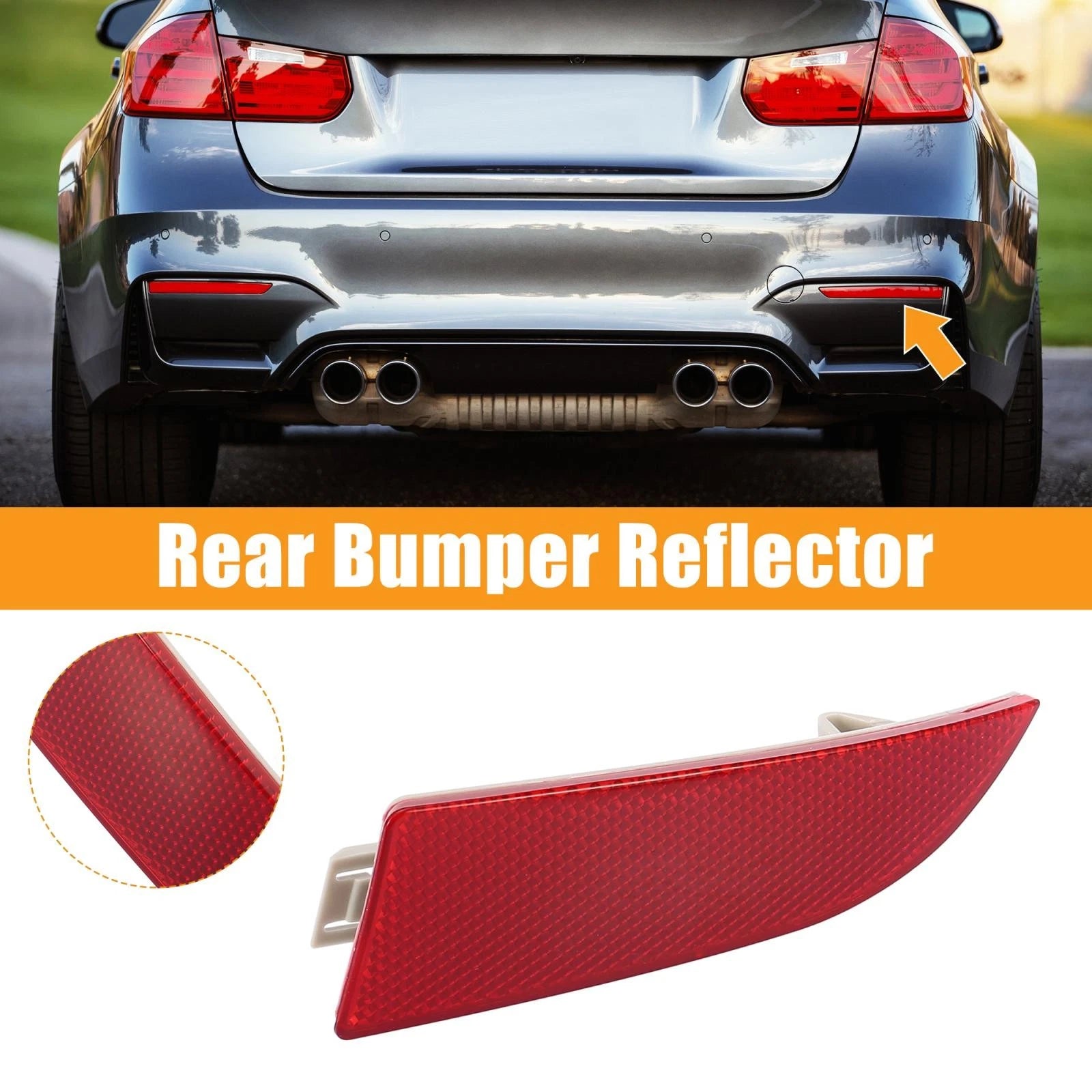 Rear Bumper Reflector Strip Cover Right Side 63147162218 for BMW X3 (2007–2010)