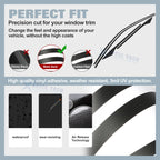 Matte Black KK Vinyl Side Window Stickers for Honda Civic Coupe (2016-2021)