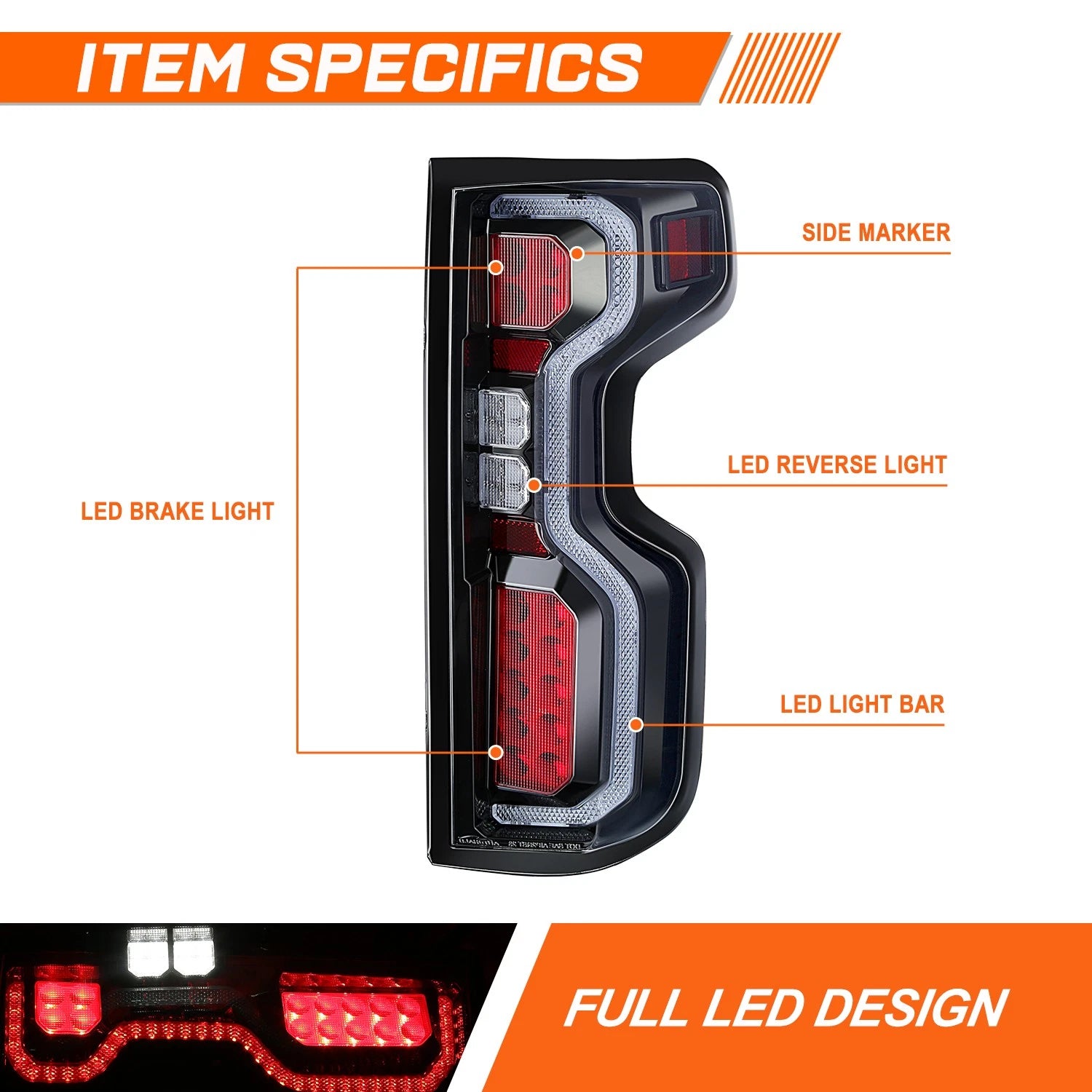 3D LED Bar Halo Ring Projector Headlights for Freightliner Cascadia (2008–2017)