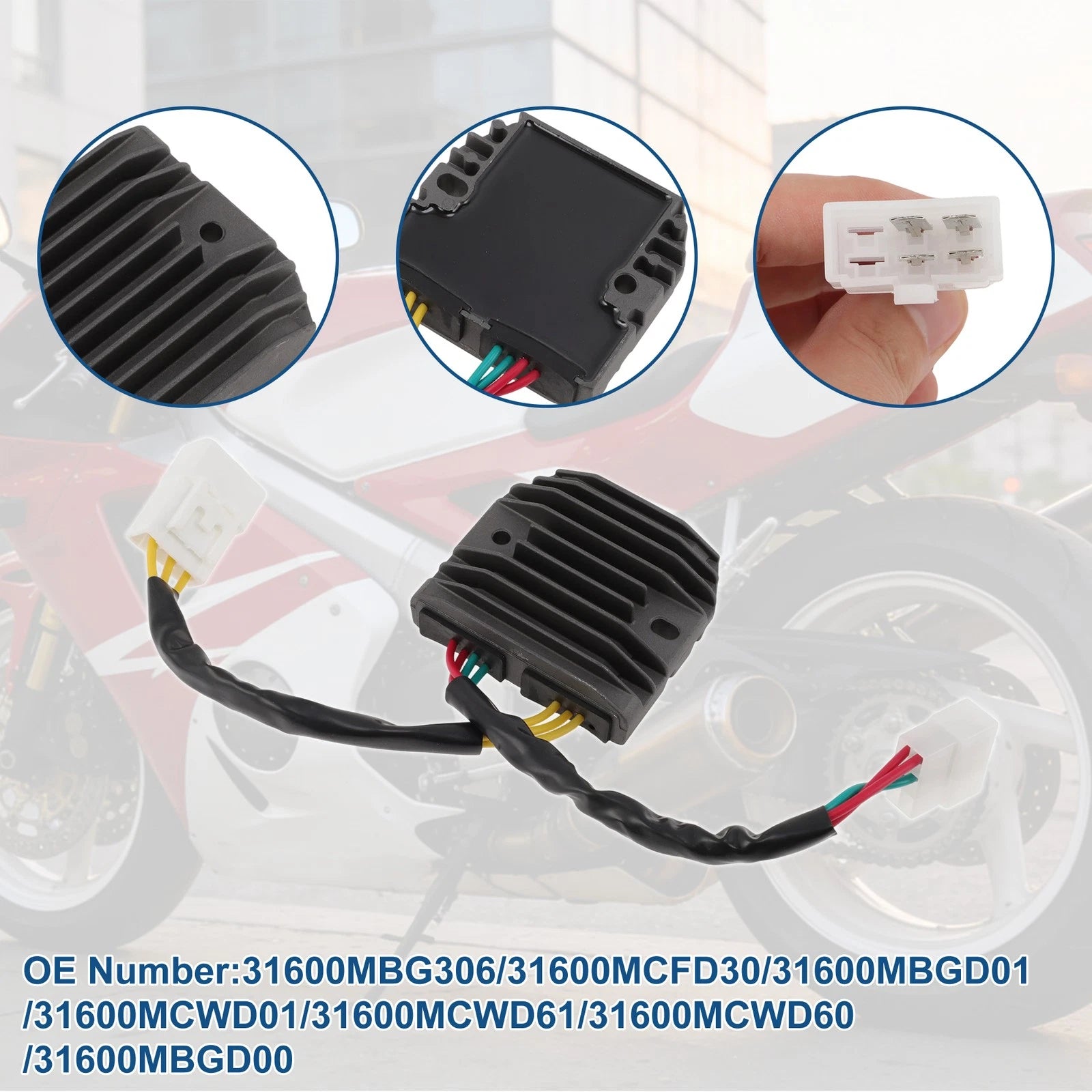 Voltage Regulator Rectifier 31600MBG306 for Honda RVT 1000 RC 51 (2002–2006)