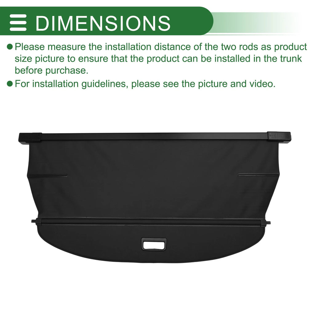 Retractable Cargo Cover for Nissan X-Trail T33 (2022–2024) Canvas Black
