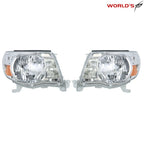 Set of 2 Chrome Housing Headlights for Toyota Tacoma (2005–2011)