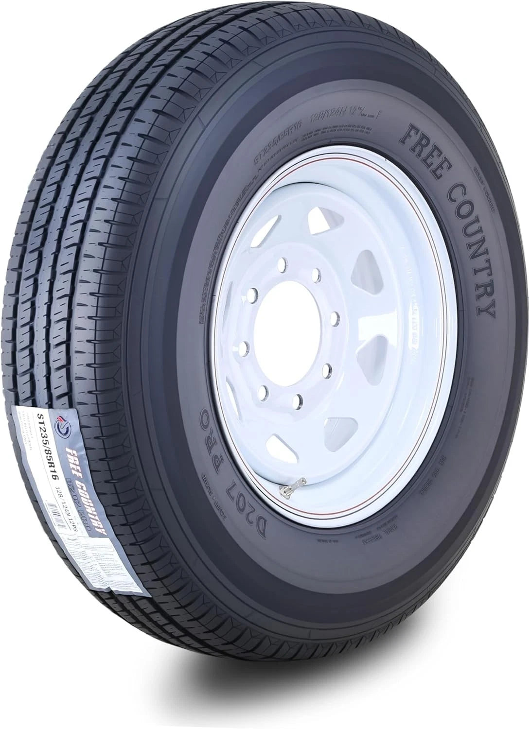 Free Country Trailer Tire Rim ST235/85R16 12-Ply 8 Lug x 6.5" (F 128N)