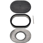 Short Valve Covers & 12" Oval Air Cleaner for Chevy 350 (1987–1997) Finned Black