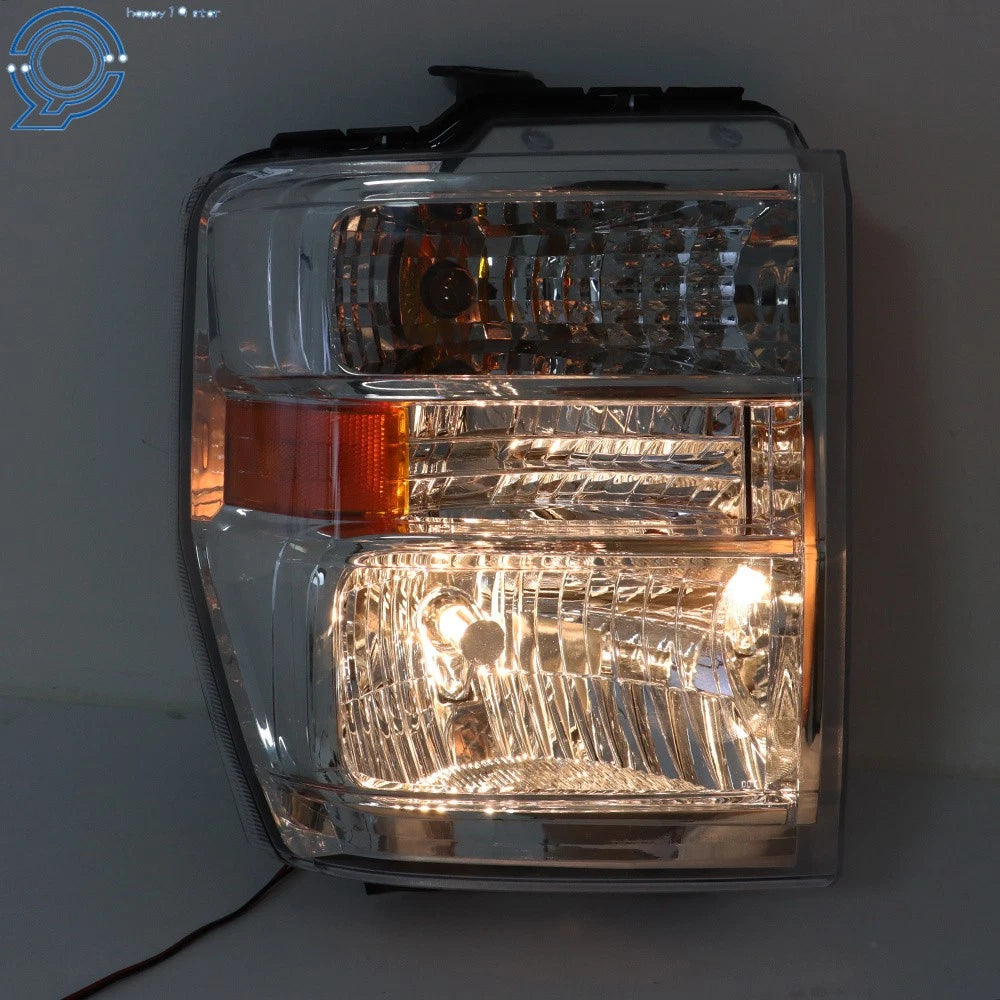 Headlight for Ford E150 E250 E350 (2008-2014) Chrome Housing Halogen