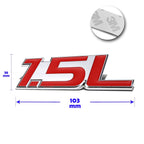 3D Polished Metal Decal Emblem for Chevrolet BMW Honda Mini (1.5L)
