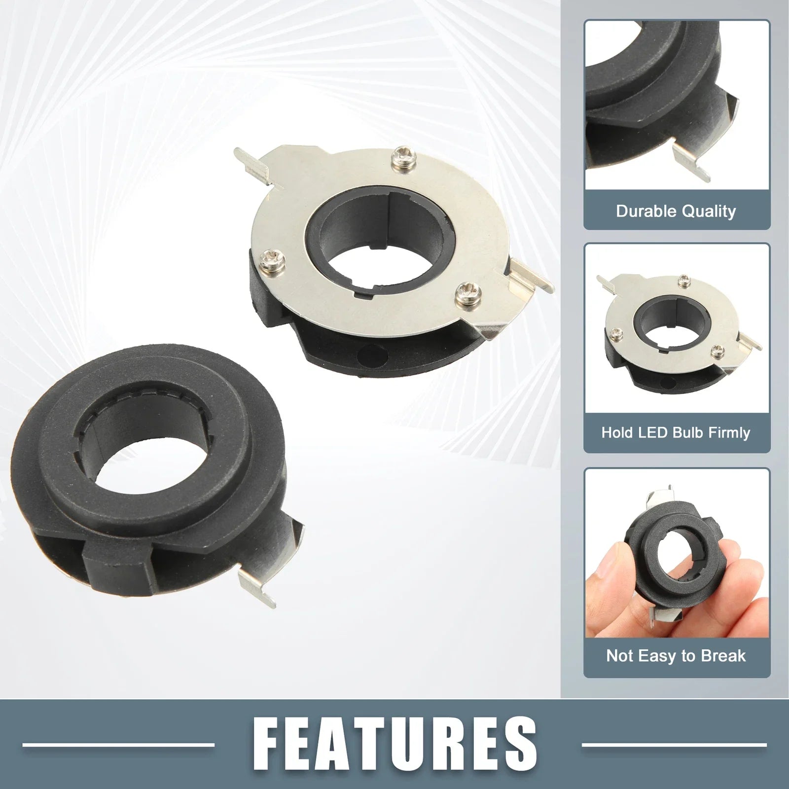 H7 LED Headlight Bulb Holder Adapter Socket Clip for BMW E60 ML450