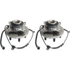 Set of 2 Wheel Hubs for Ford F-150 (2010–2014) Front 6 Lug with Bearing & Sensor