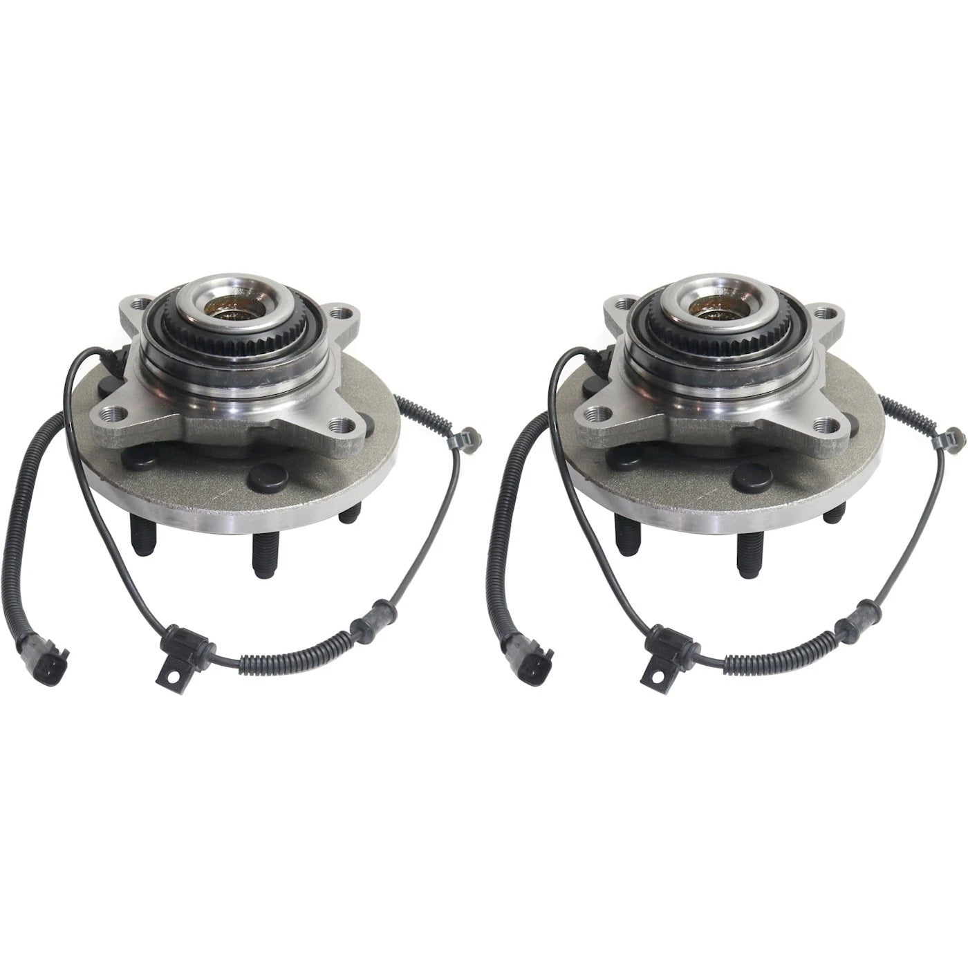 Set of 2 Wheel Hubs for Ford F-150 (2010–2014) Front 6 Lug with Bearing & Sensor