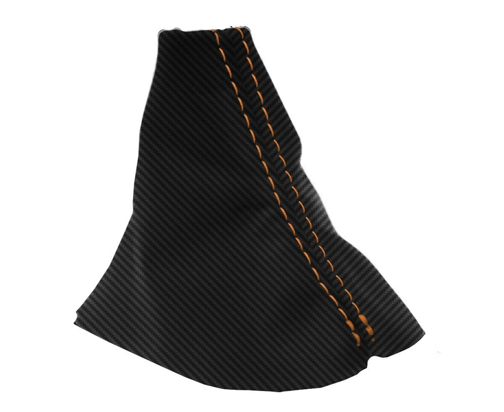 Manual Shift Boot for Ford Mustang (2015–2020) Carbon Fiber Orange Stitch