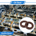 2X Oil Seal Rotary Shaft Seal FKM Rubber 32x52x10mm for Various Models 