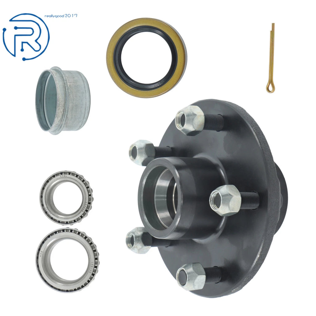 1 PK 5 Lug Trailer Hub Assembly for 1-3/8" to 1-1/16" Spindle