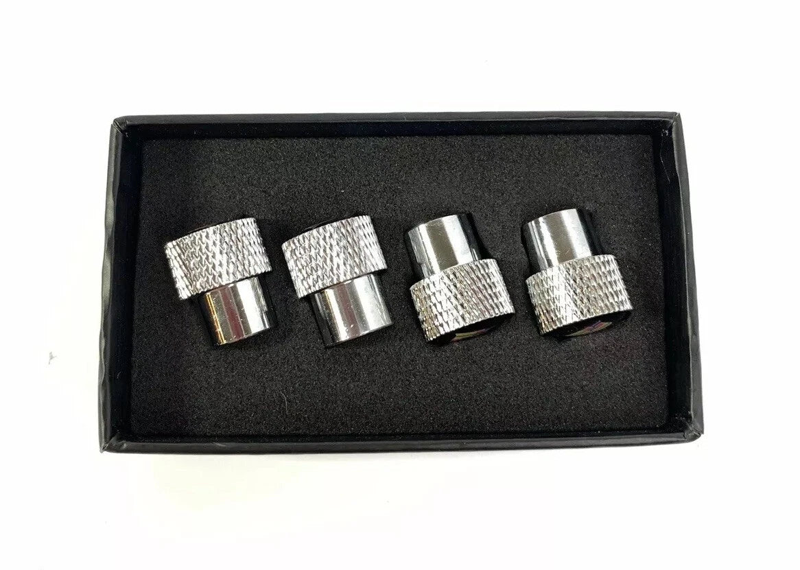 Valve Stem Caps Premium Chrome Knurled for Lincoln (2009–2020)