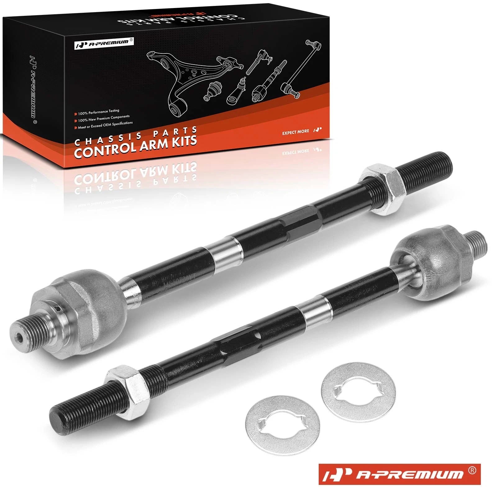 2X Front Inner Tie Rod Ends for Chevrolet Colorado GMC Canyon (2008–2012)