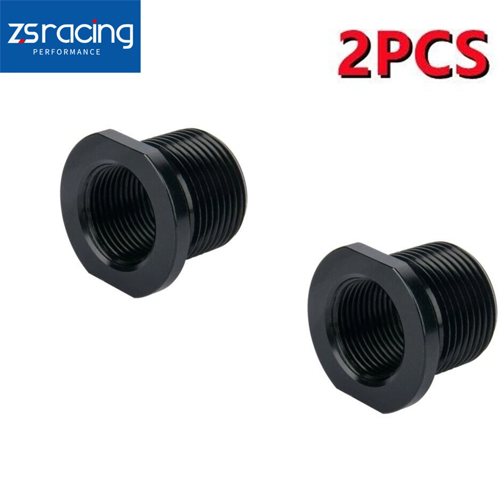2X Black Aluminum Thread Adapter for 1/2x28 to 5/8x24 TPI