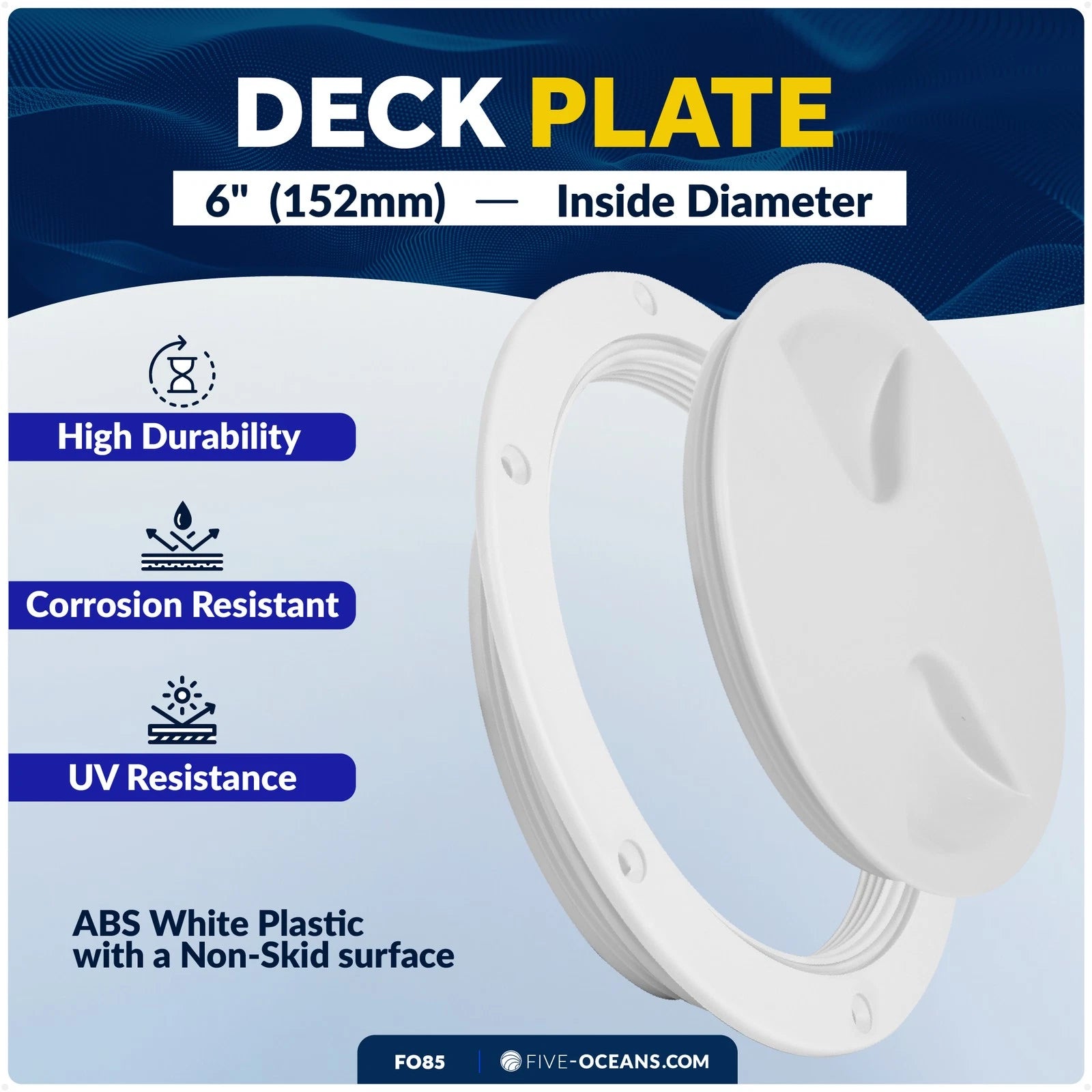 6" Round Inspection Deck Plate Hatch for Marine