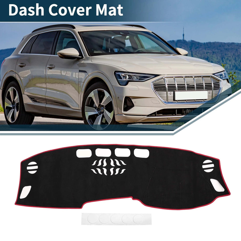 Dashboard Cover Mat for Audi A4 (2017–2020) Sun Protector Pad Black Red