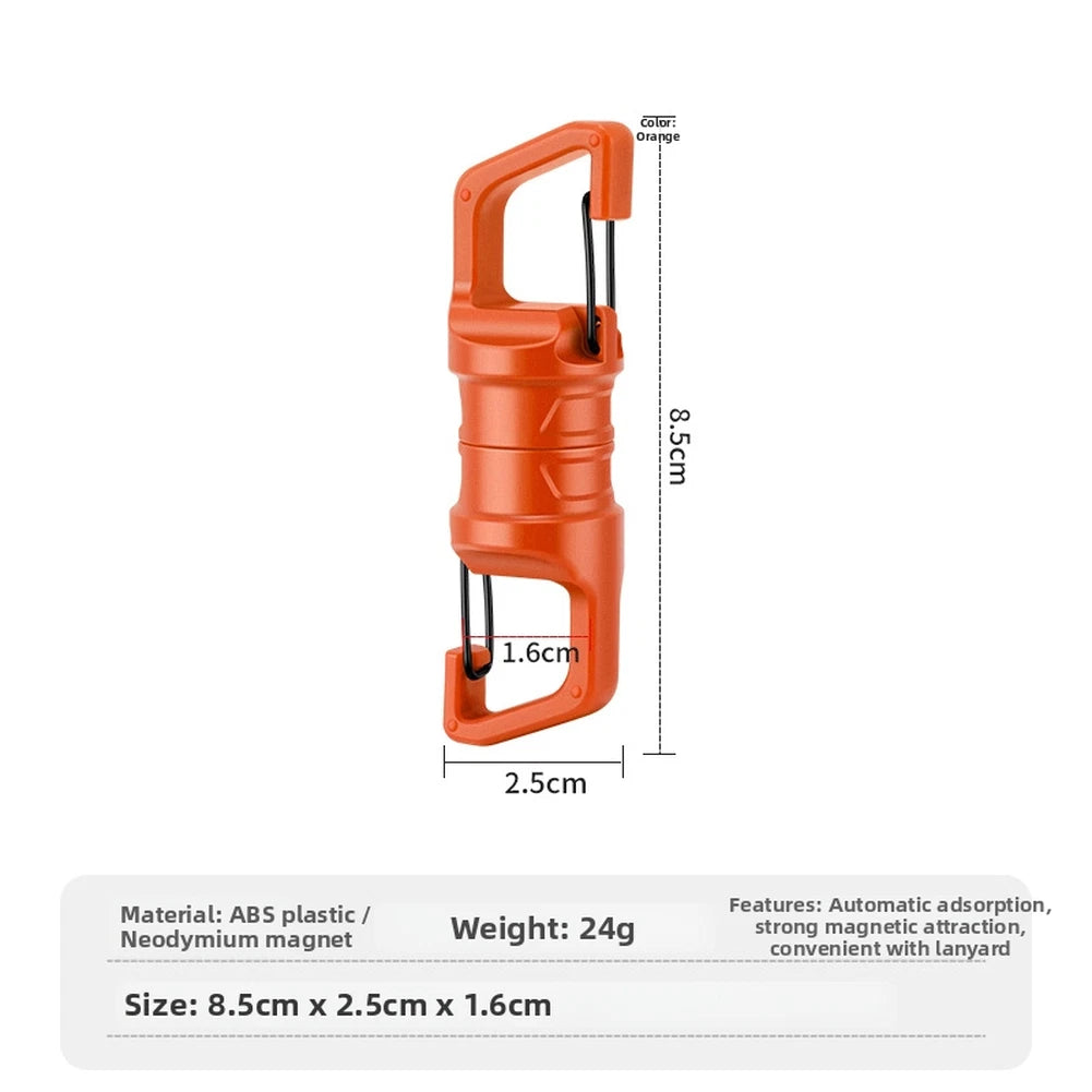 Outdoor Magnetic Snap Hook for Fishing Gear Retractable Coiled Lanyard