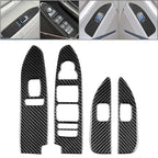 4Pcs Carbon Fiber Front Window Control Covers for Cadillac CTS 08-13