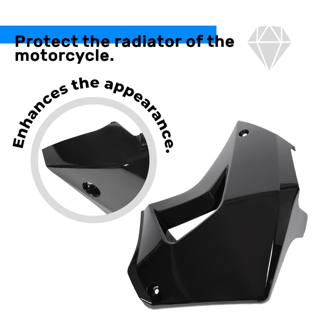 Right Side Radiator Shroud for Kawasaki KLR650 (2008–2018) Black Painted