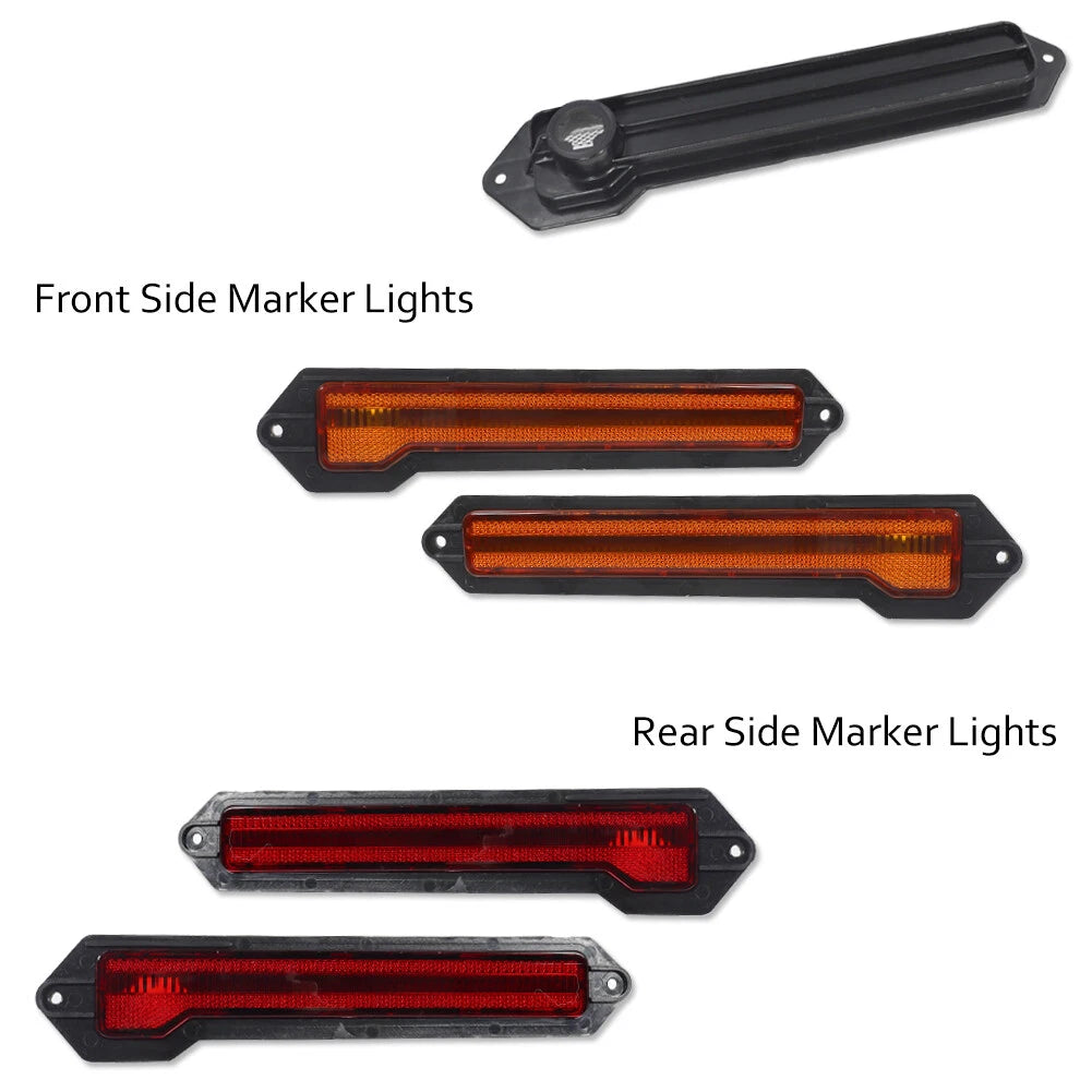 Set of 4 Front & Rear Bumper Side Marker Lights for Chevrolet Monte Carlo (1970–1972)