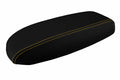 Console Lid Armrest Cover for Ford Mustang (1994–2004) Carbon Fiber Yellow Stitch