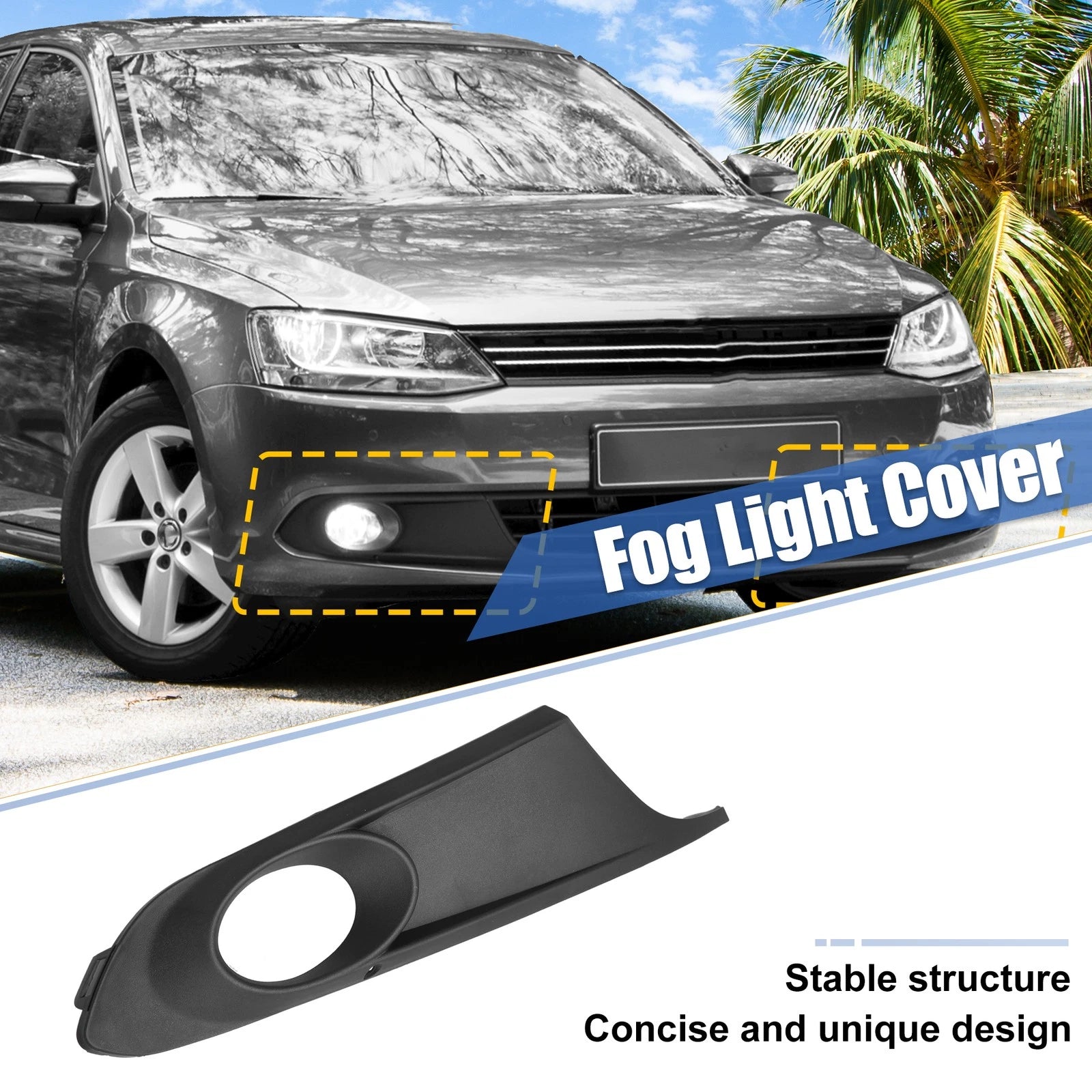 Front Right Fog Light Grille for Volkswagen Jetta (2011–2018) 5C6853666A