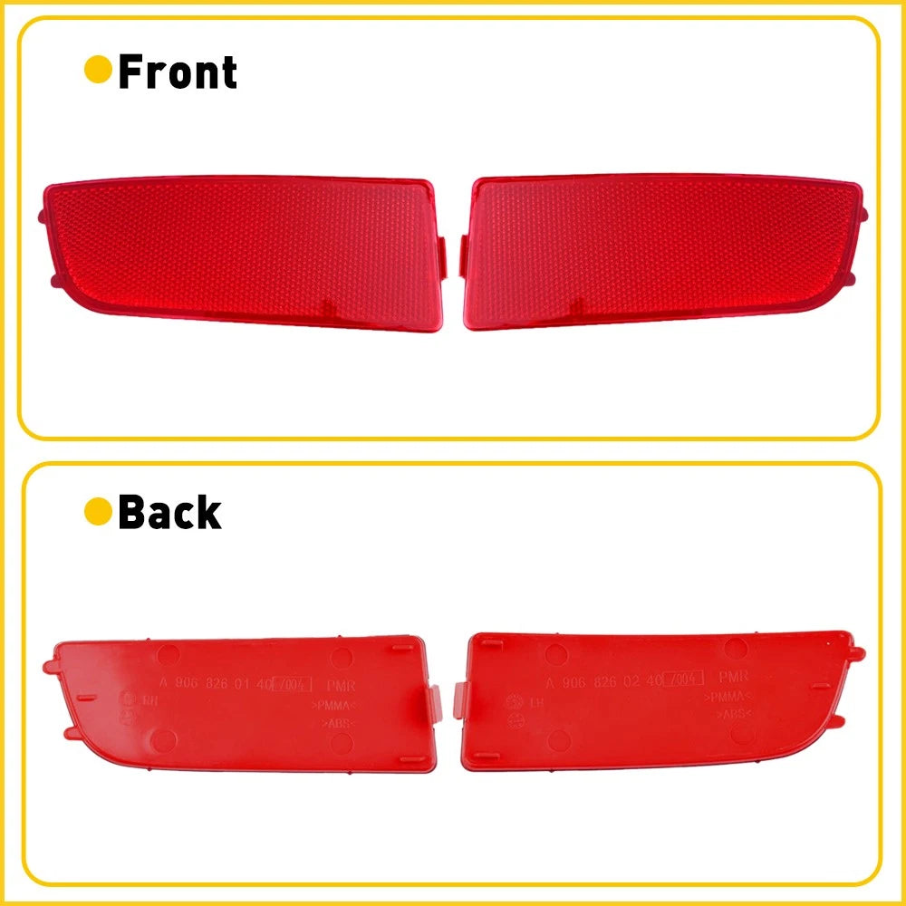 2X Rear Bumper Light Reflector for Mercedes Sprinter W906 (2006–2018)