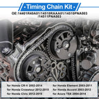 Set of 1 Timing Chain Kit for Honda Accord Civic CR-V TSX Element 2.4L
