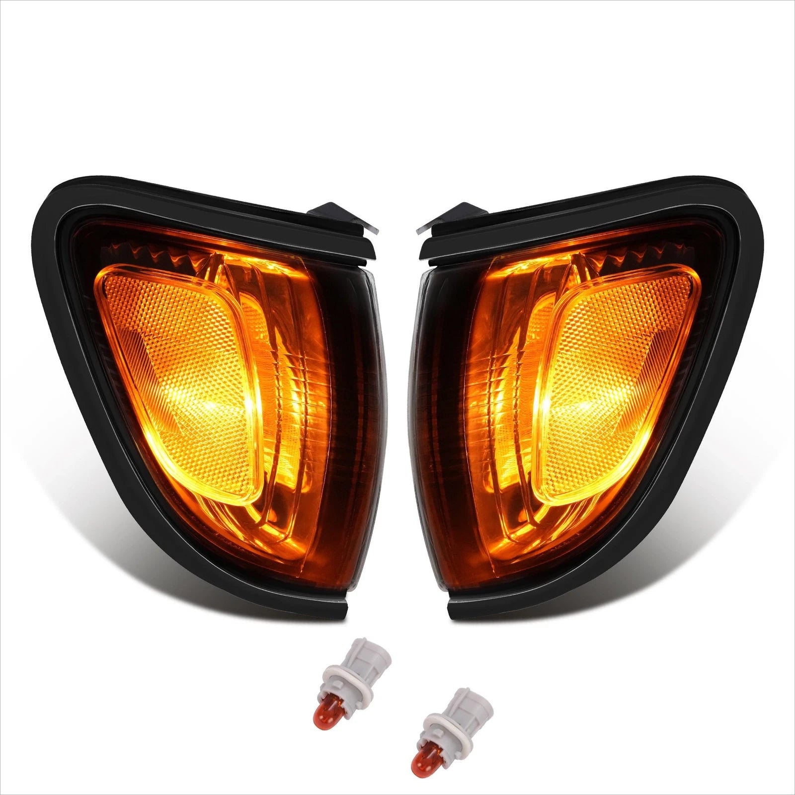 Turn Signal Corner Lights for Toyota Tacoma (2001–2004) LH & RH Black Trim