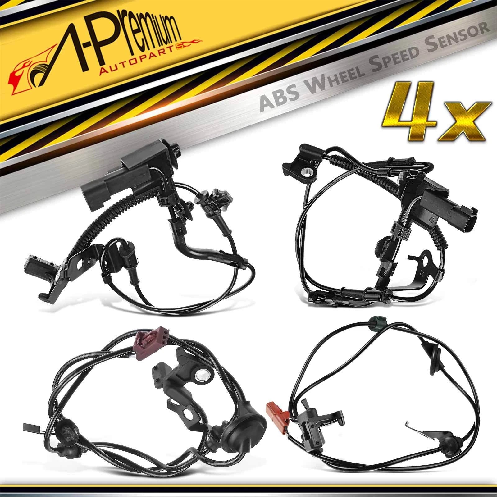 Set of 4 ABS Wheel Speed Sensors for Ford Fusion Lincoln Zephyr (2006–2012)