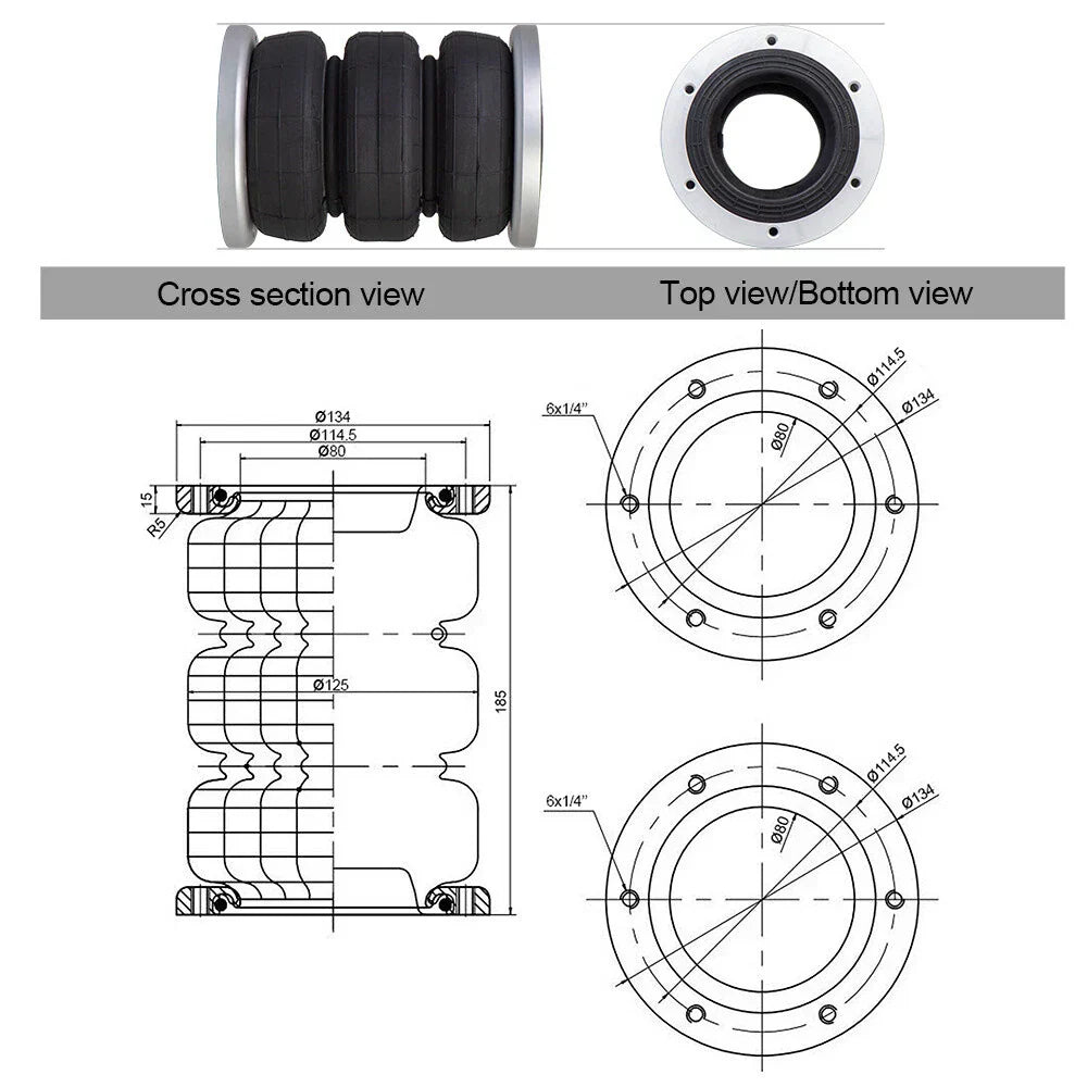 185mm Air Suspension Shock Absorber