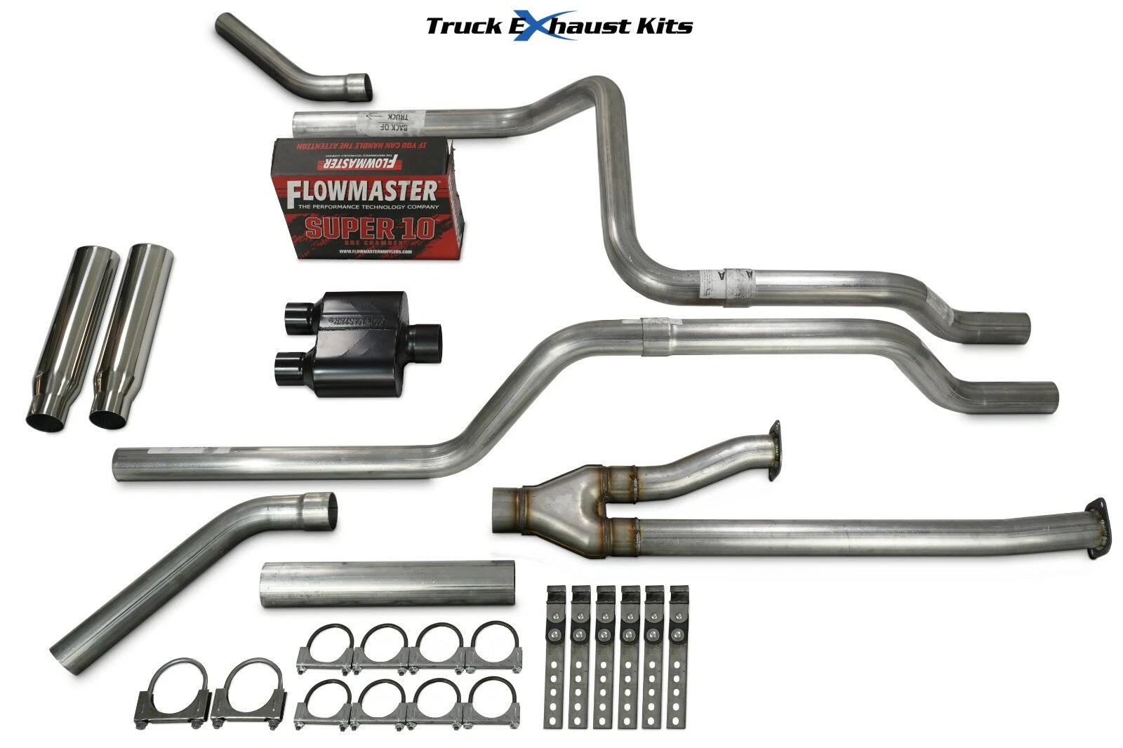 2.5" Dual Exhaust Kit for Toyota Tundra (2014–2021) Super 10 Rolled Tip