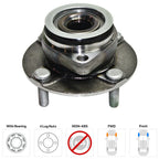 Wheel Hubs for Nissan Versa (2007–2011) Front Left & Right with Bearing