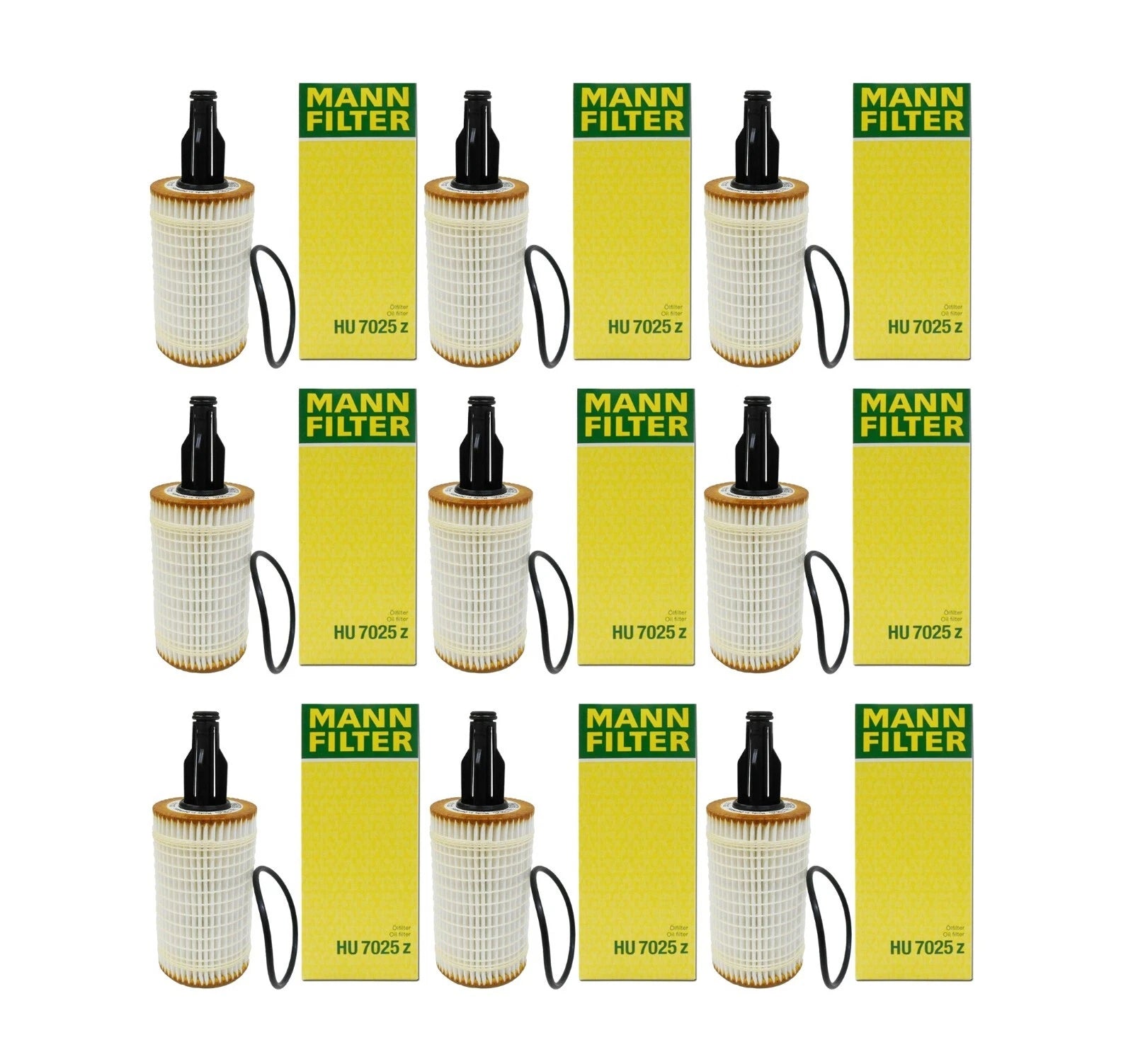 Set of 9 Cartridge Engine Oil Filters for Mercedes W20 W213