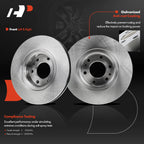 Front Disc Brake Rotors & Ceramic Pads for GMC Envoy Saab 9-7x (2005)