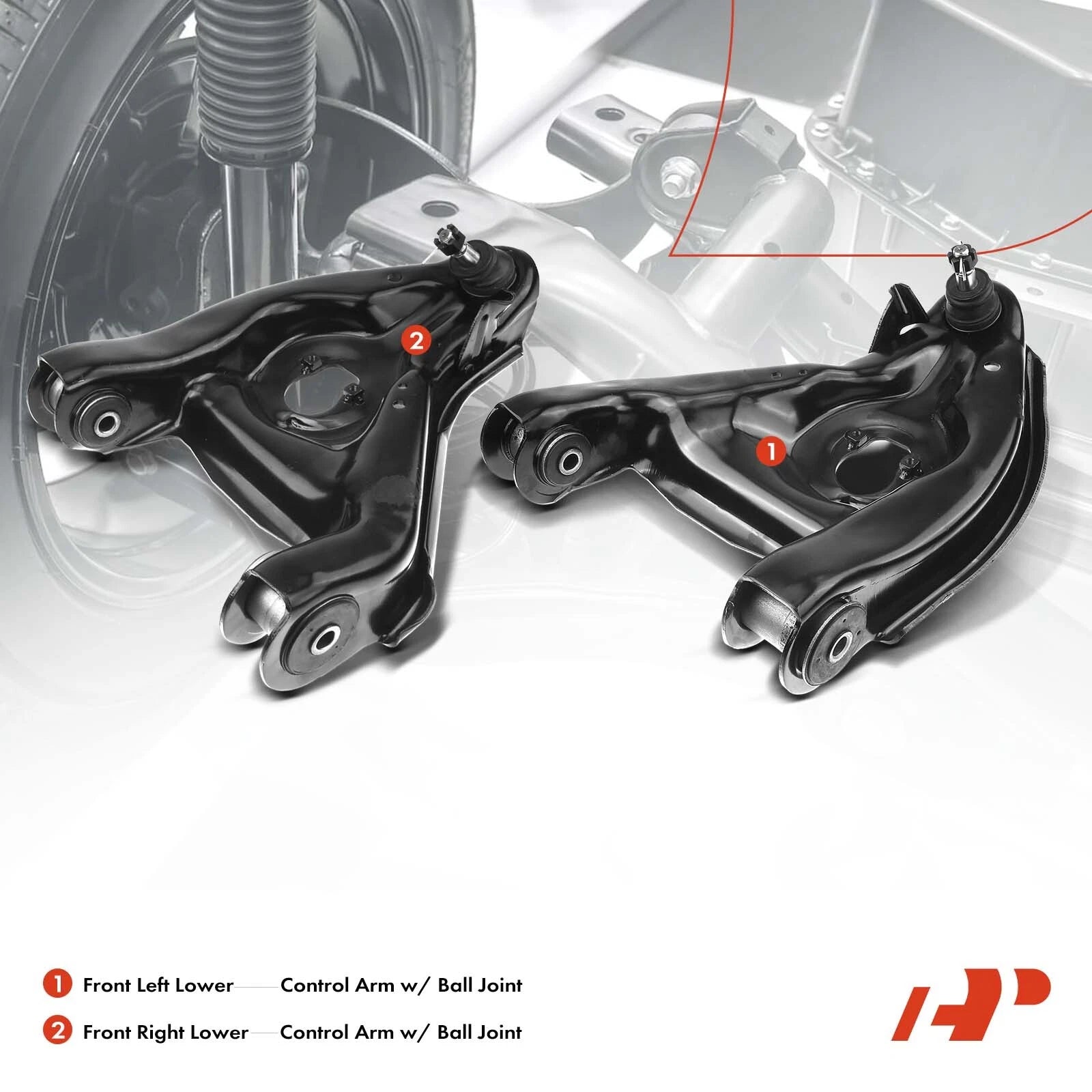 2X Front Lower Control Arm with Ball Joint for Chevy Tahoe (2000–2006)