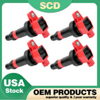 4X Ignition Coil & Spark Plug for Kia Rio Soul Hyundai Accent (2011–2019) 27301-2B010 UF636