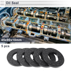 Set of 5 Oil Seal Rotary Shaft Seal Nitrile Rubber 45x90x10mm
