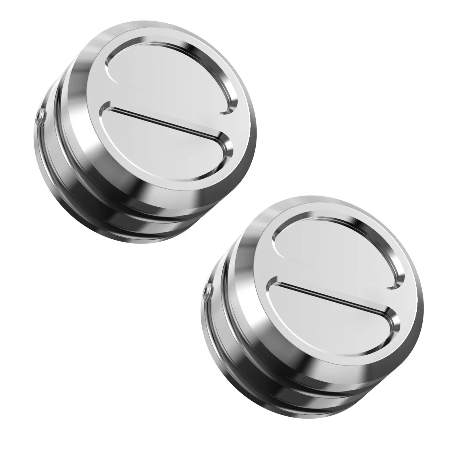 Chrome Fork Stem Nut Covers for Harley Sportster 883 Super Low XL883L (2014–2020)