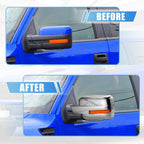 Pair of Chrome Plated Full Mirror Covers with Turn Signal for Ford F150 (2009–2014)