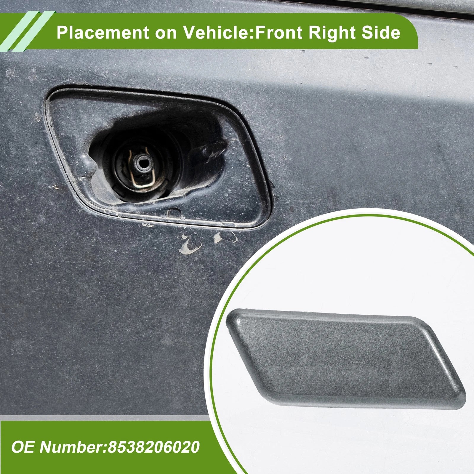 Front Right Washer Nozzle Cover Cap No. 8538206020 for Toyota Camry (2009–2012)