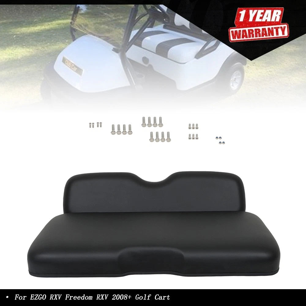 Set of 2 Black Front Seat Cushions for E-Z-GO RXV (2008–Present)