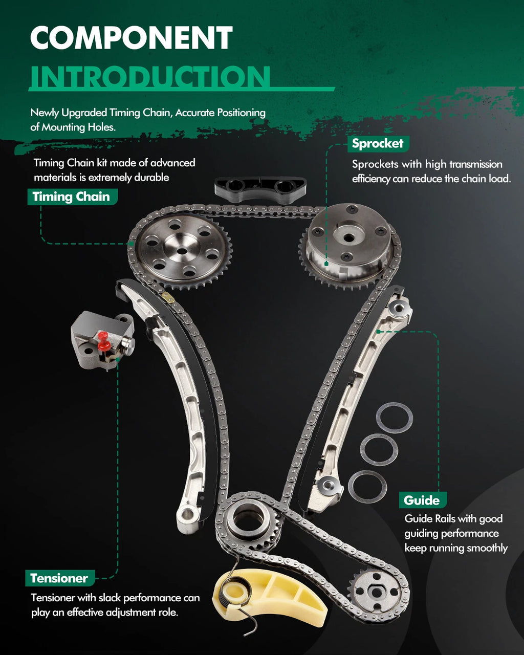 Timing Chain Kit for Mazda 3 6 CX-7 2.3L L4 Turbo (2007–2013)