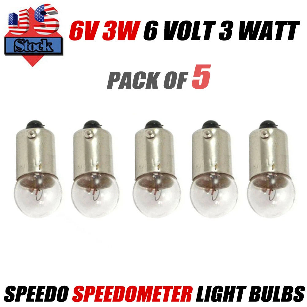 5X 6V Speedometer Light Bulbs for Honda CT70 CT90 CT110 CT125 MT XL XR100 XR125 (1970–1985)
